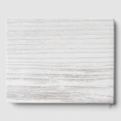 Boho Floral Feathers Rustic Wood Gastenboek (Achterkant)