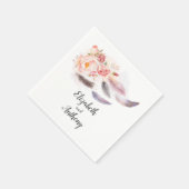 Boho Floral Feathers Servet (Hoek)