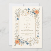 Boho  Floral Fern Wedding Save The Date (Voorkant)