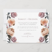 Boho Floral Flat Photo Wedding Dank u kaart (Achterkant)