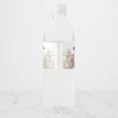 Boho Floral Flesetiket Waterfles Etiket (Achterkant)