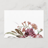 Boho Floral Foto Bruiloft Gast Details Informatiekaartje (Achterkant)