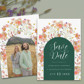 Boho Floral Fotoboog bruiloft Save The Date