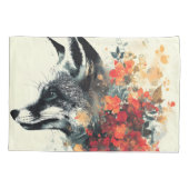 Boho Floral Fox Wildlife Nature Kussensloop (Achterkant)