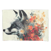 Boho Floral Fox Wildlife Nature Kussensloop (Voorkant)