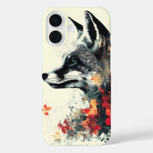 Boho Floral Fox Wildlife Natuur iPhone 16 Hoesje