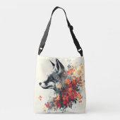 Boho Floral Fox Wildlife Natuur Crossbody Tas (Achterkant)