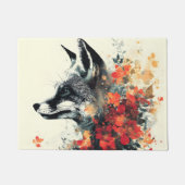 Boho Floral Fox Wildlife Natuur Deurmat (Voorkant)