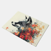 Boho Floral Fox Wildlife Natuur Deurmat (Schuin)
