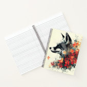 Boho Floral Fox Wildlife Natuur Notitieboek (Binnen)
