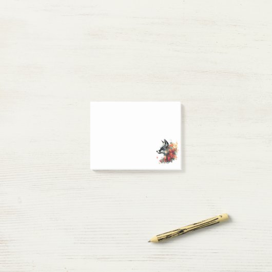 Boho Floral Fox Wildlife Natuur Post-it® Notes (Op bureau)