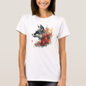 Boho Floral Fox Wildlife Natuur T-shirt (Voorkant)