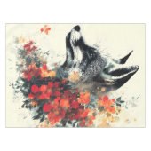 Boho Floral Fox Wildlife Natuur Tafelkleed (Voorkant (Horizontaal))