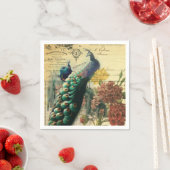 boho floral frans moderne  pauw servetten (Insitu)