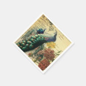 boho floral frans moderne  pauw servetten (Hoek)