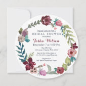Boho Floral Garden Bridal Shower Invitations Kaart (Voorkant)