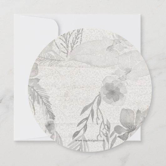 Boho Floral Garden Bridal Shower Invitations Kaart (Achterkant)