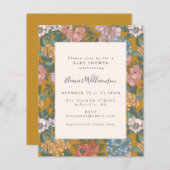 Boho Floral Garden Budget Baby shower (Voorkant / Achterkant)