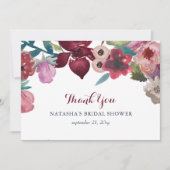 Boho Floral Garden Vrijgezellenfeest Bedankkaart (Voorkant)