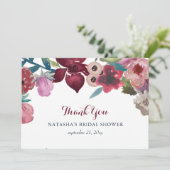 Boho Floral Garden Vrijgezellenfeest Bedankkaart (Staand voorkant)