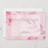 Boho Floral Garden Vrijgezellenfeest Bedankkaart (Achterkant)