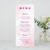 Boho Floral Garden Wedding Receptie Diner Menu (Staand voorkant)