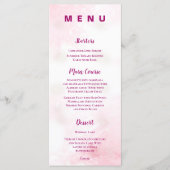 Boho Floral Garden Wedding Receptie Diner Menu (Voorkant)