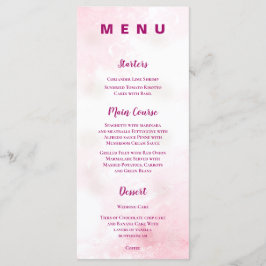 Boho Floral Garden Wedding Receptie Diner Menu