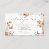 Boho Floral Gender Neutral Book Request Informatiekaartje (Voorkant)