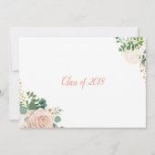 Boho Floral Geometrisch Goud Afstuderen Uitnodigin Kaart (Achterkant)