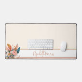Boho floral gepersonaliseerd bureaumat (Keyboard & Muis)