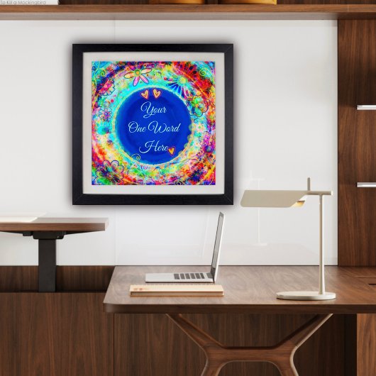 Boho Floral Gepersonaliseerd Quote Naam Een Woord Poster