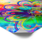 Boho Floral Gepersonaliseerd Quote Naam Een Woord Poster (Hoek)