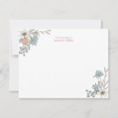 Boho Floral Gepersonaliseerde briefpapier Kaart Notitiekaartje (Voorkant)