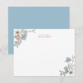Boho Floral Gepersonaliseerde briefpapier Kaart Notitiekaartje (Voorkant / Achterkant)