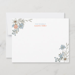 Boho Floral Gepersonaliseerde briefpapier Kaart Notitiekaartje