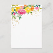 Boho Floral Gold Afstuderen QR College Fund Informatiekaartje (Achterkant)