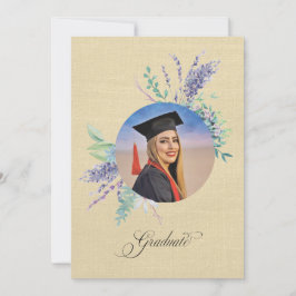 Boho Floral Graduation Announcement Kaart