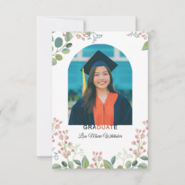 Boho Floral Graduation Party Invitation