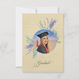Boho Floral Graduation Party Invite Enclosure Kaart