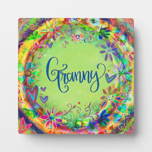  Boho Floral Granny Inspirivity Fotoplaat (Voorkant)