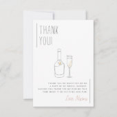 Boho Floral Green & Pink Vrijgezellenfeest Dank u Bedankkaart (Voorkant)