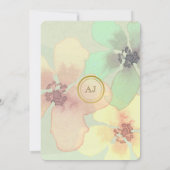 Boho Floral Greenery Botanical Wedding Kaart (Achterkant)