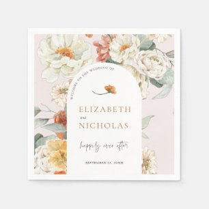 Boho Floral Greenery Botanical Wedding Servet