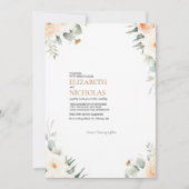 Boho Floral Greenery Botanische bruiloft uitnodigi Kaart (Voorkant)