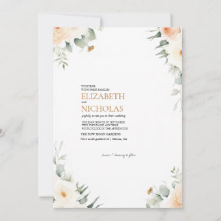 Boho Floral Greenery Botanische bruiloft uitnodigi Kaart
