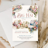 Boho Floral Grote Petten Derby Bruids Brunch Kaart