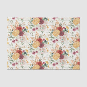 Boho Floral Hand Geschreven Schrift Ontkoppeling  Tissuepapier