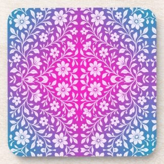 Boho Floral Hard plastic coaster Bier Onderzetter