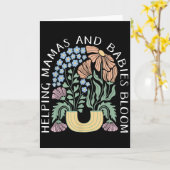 Boho Floral Helng Mamas &amp; Babies Bloom Doula B Kaart (Gele Bloem)